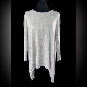 Lane Bryant Heather Gray Long Sleeve Tunic Top